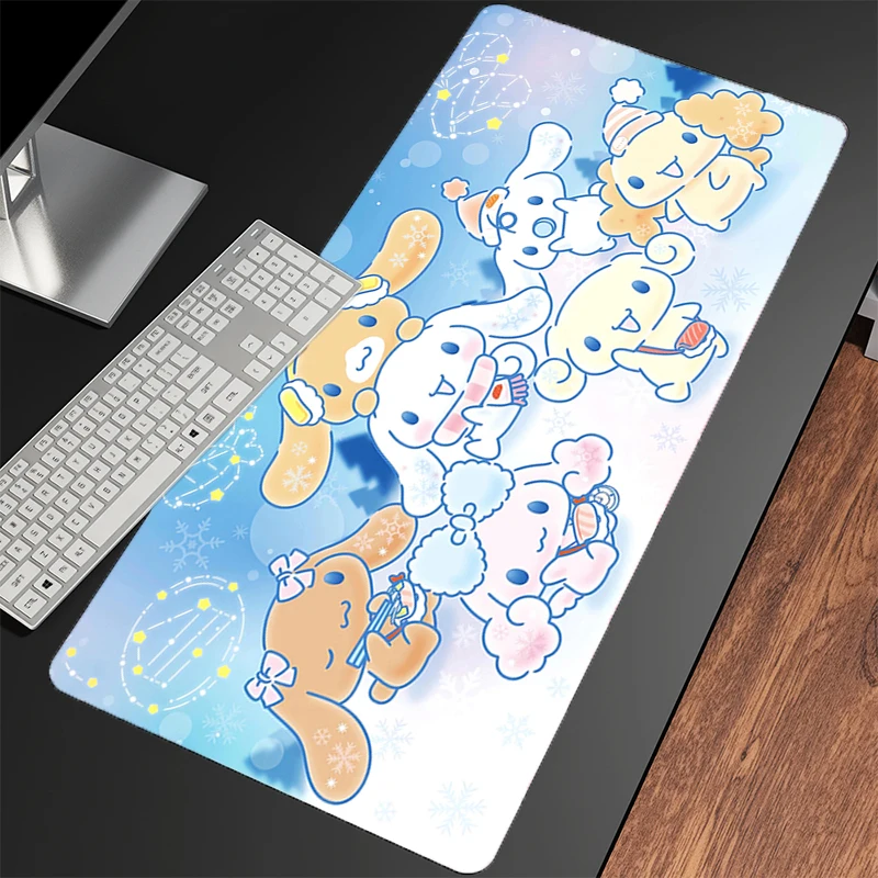 แผ่นรองเมาส์ซินนามอนโรล คาวาอิ ผู้เล่นอีสปอร์ตขนาดใหญ่ความเร็วมินิพีซีคอมพิวเตอร์คีย์บอร์ดแผ่นรองโต๊ะแล็ปท็อปอุปกรณ์เสริมสำหรับเล่นเกมแผ่นรองเมาส์