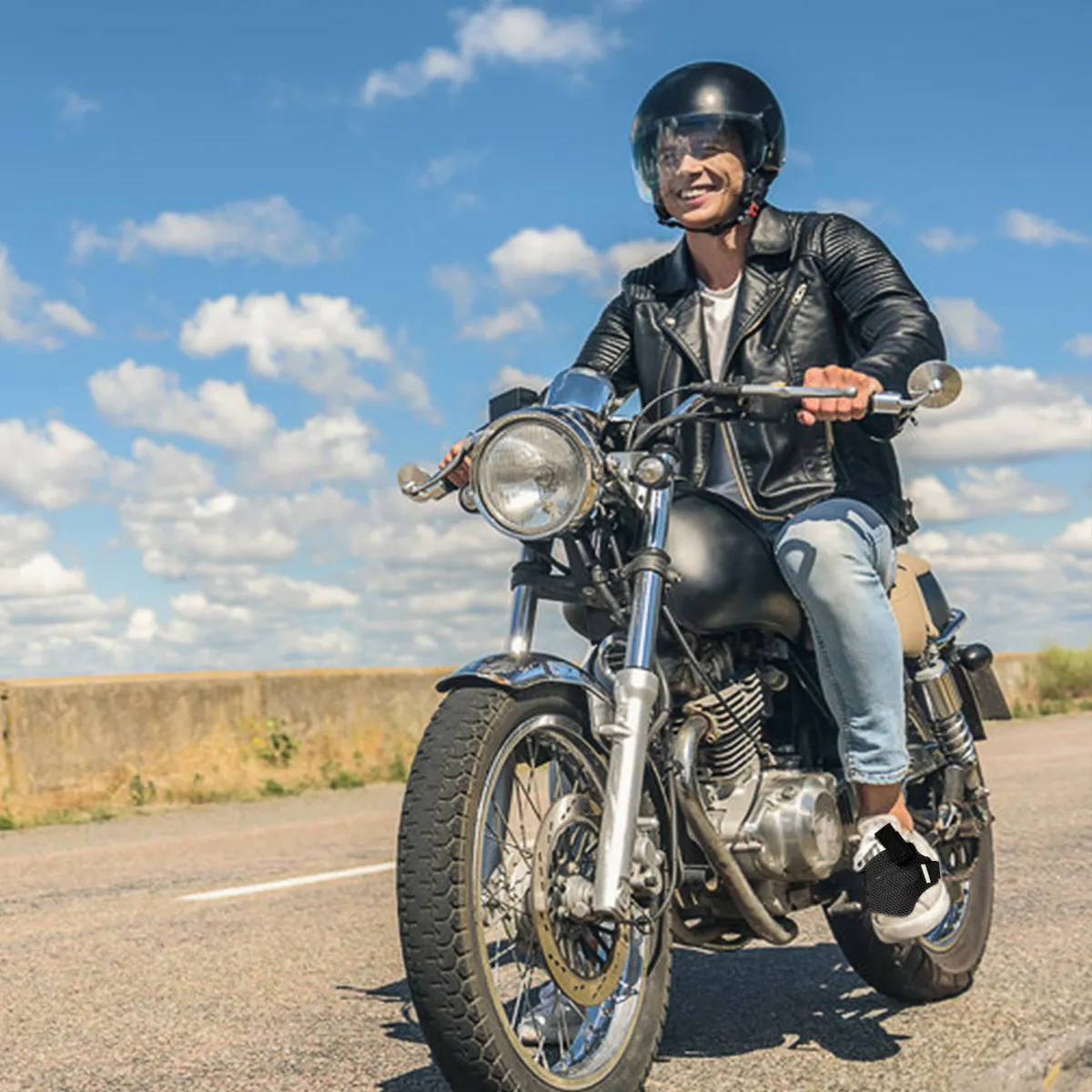 

Компактный защитный чехол для мотоботинок из ТПУ, многоразовый, для безопасной езды, аксессуар для защиты обуви, черный