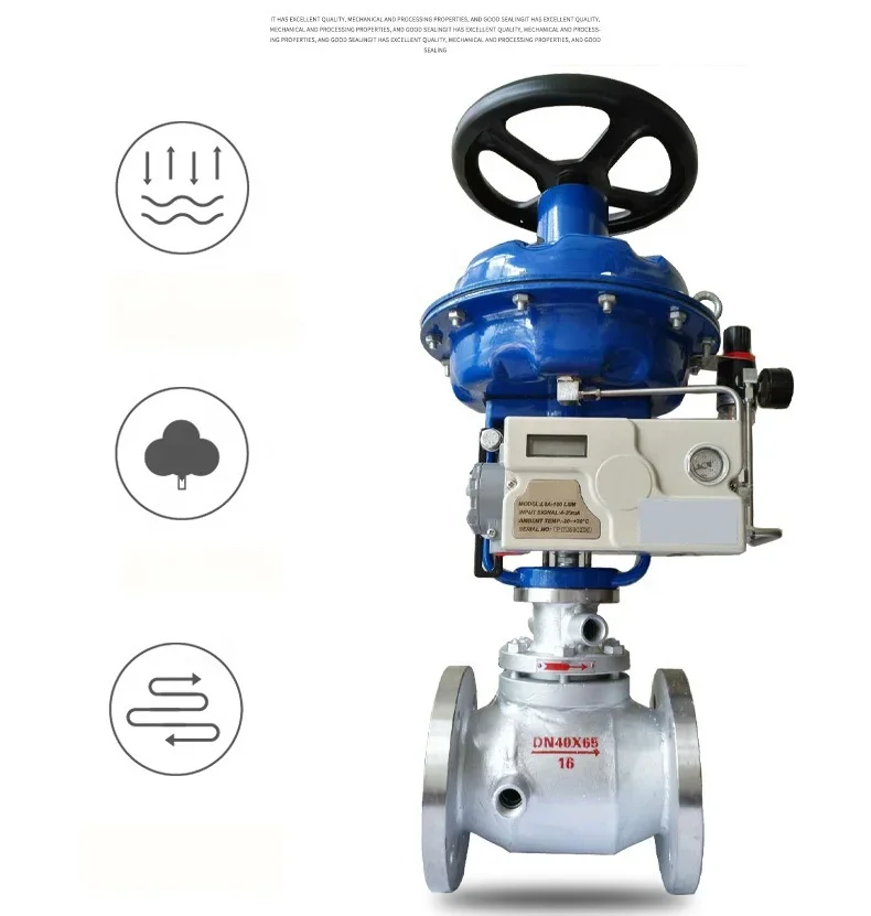 4-20mA Positioner Pneumatic Water Steam Globe Valve Pneumatic Actuator Diaphragm Control Valve