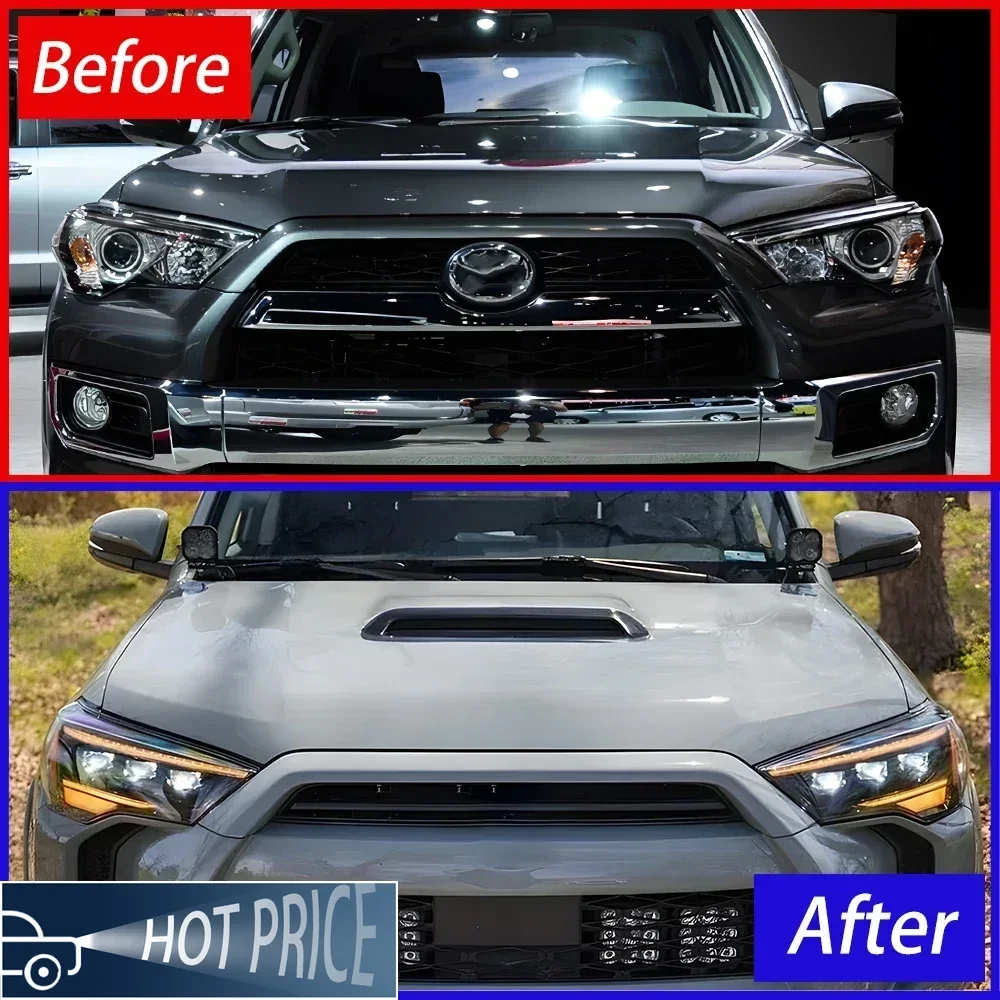 For Toyota 4Runner 2014-2021 LED Auto Headlight New Upgrade Startup Effect Dynamic Light Triple lens Car Head Lamp Accessories