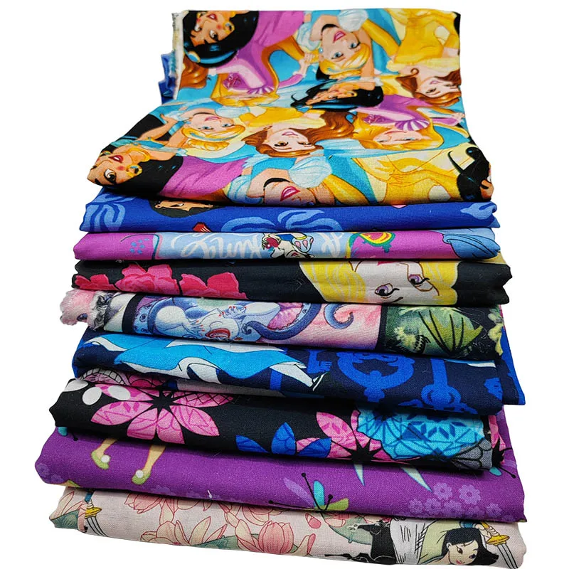 

Good,Disney Cartoon Beautiful Princess Pattern,Sewing Kids Clothes Dress,DIY Handmade Bed Sheet,Quilt Cover,100%Cotton Fabric