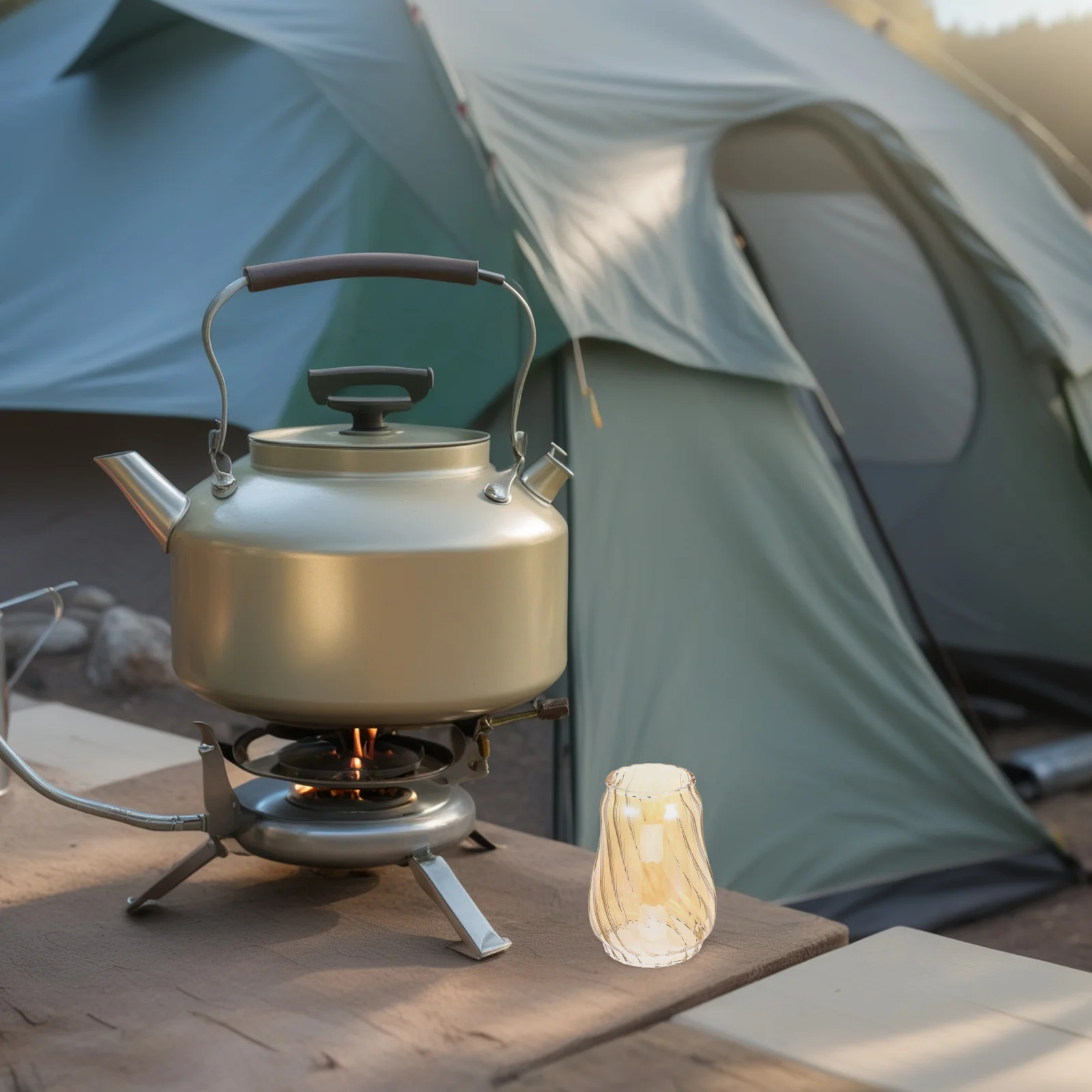 Camping Lamp Shade Resistant Glass Lantern Cover Protective Outdoor Tent Light Cover for Backpacking