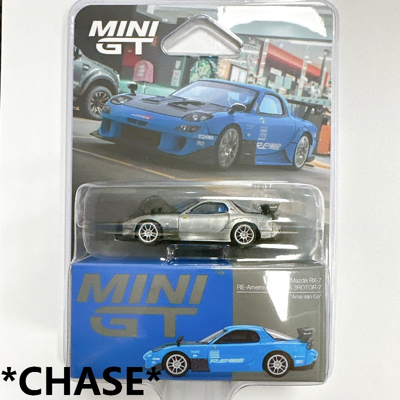 

MINIGT *CHASE* 1046 1:64 Mazda RX7 RE Amemiya 20B NA 3ROTOR 7 Ama San Go Diecast Car Model Collection Toys