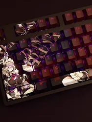 108 Keys/set Zenless Zone Zero Keycap PBT Backlit Keycaps Cartoon Anime Gaming Key Caps For ANSI 61 87 104 108 Keyboard
