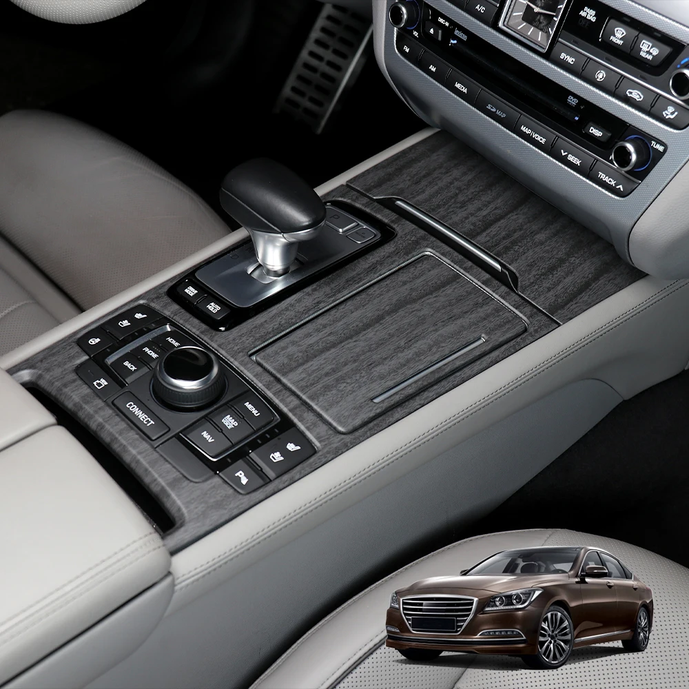 3 قطعة سيارة التحكم المركزي التلقائي التحول المقبض غطاء الكسوة ل Genesis G80 DH 2015-2017/2018-2020 اكسسوارات LHD