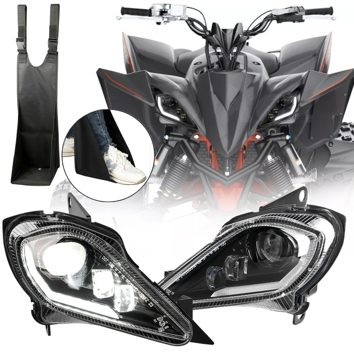 

Led Headlights DRL Turn Signal Light For Yamaha Raptor 700 700R YFZ450 YFZ450R YFZ450X Wolverine 450 2006-2024