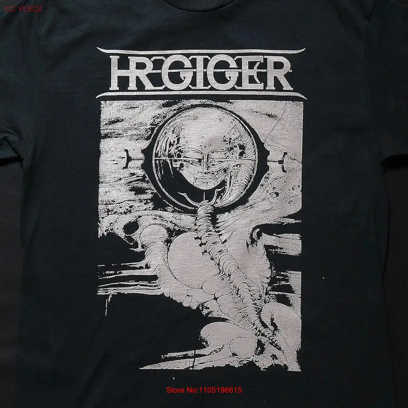 H R GIGER Cthulhu Genius III 1967 T shirt vintage Washed fashion streetwear Casual Top For Everyday Wear graphic Versatile