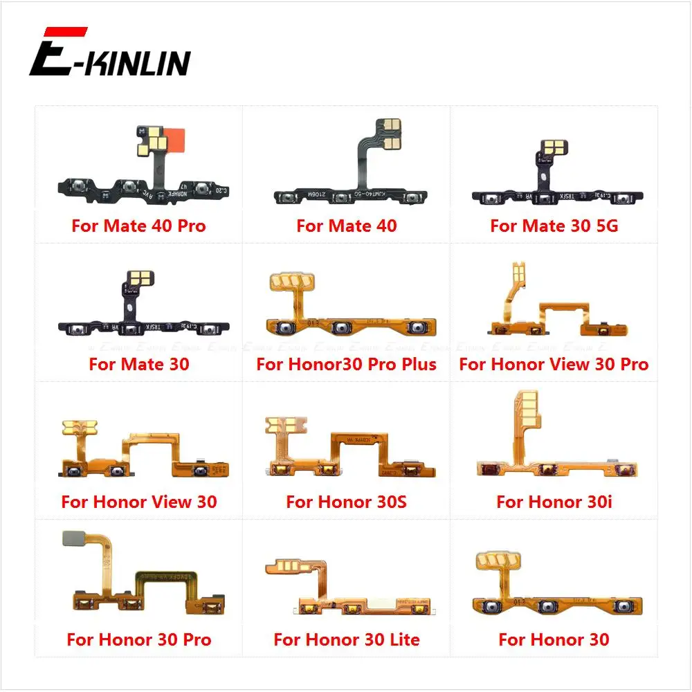 Power On Off Button Volume Switch Key Control Flex Cable Ribbon For HuaWei Honor 30 30S 30i View Mate 30 40 Pro Lite Plus 5G