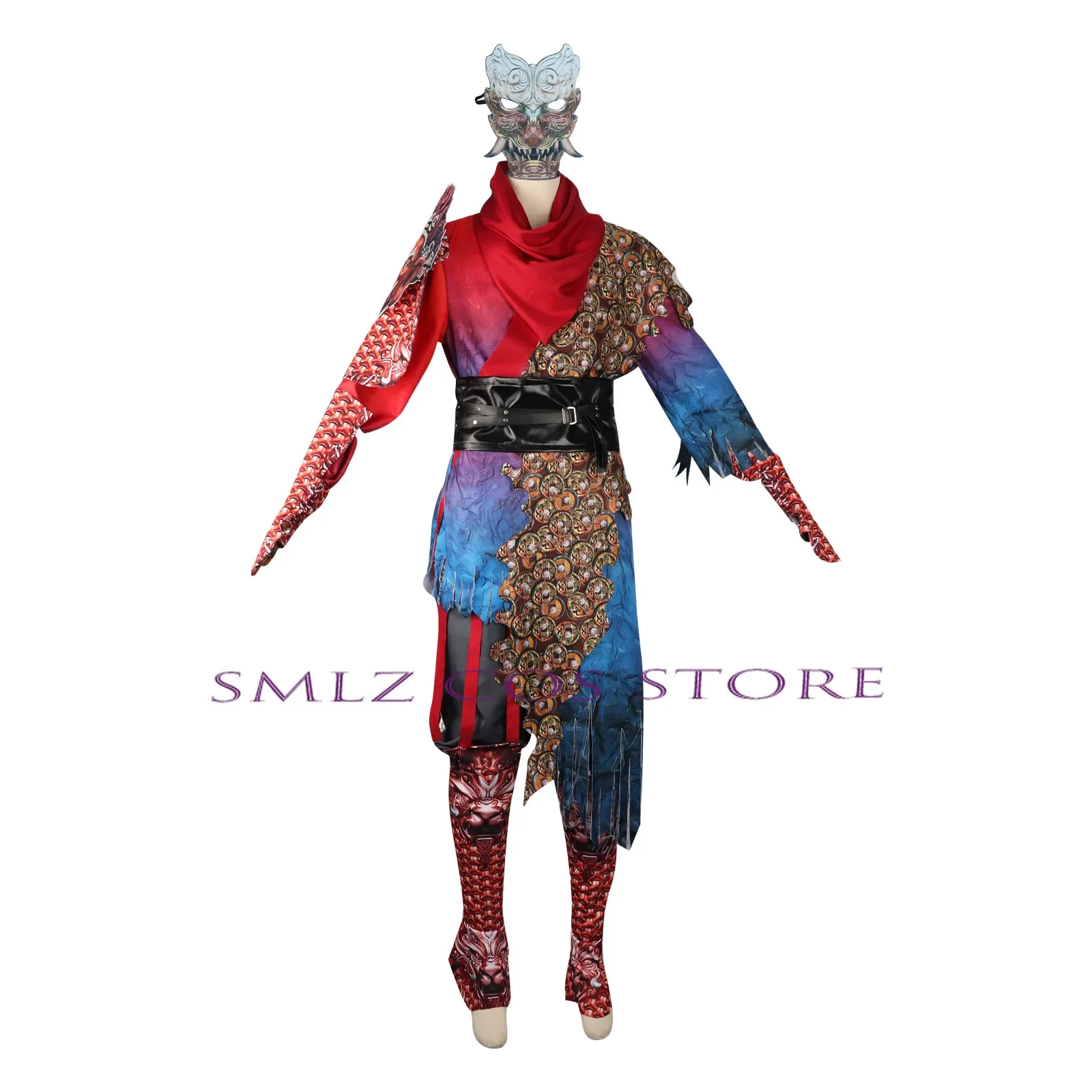 Anime The Destined One Cos Black Myth Wukong Cosplay Adults Costume Game Wukong Uniform Tail Mask Monkey Play Outfit for Men