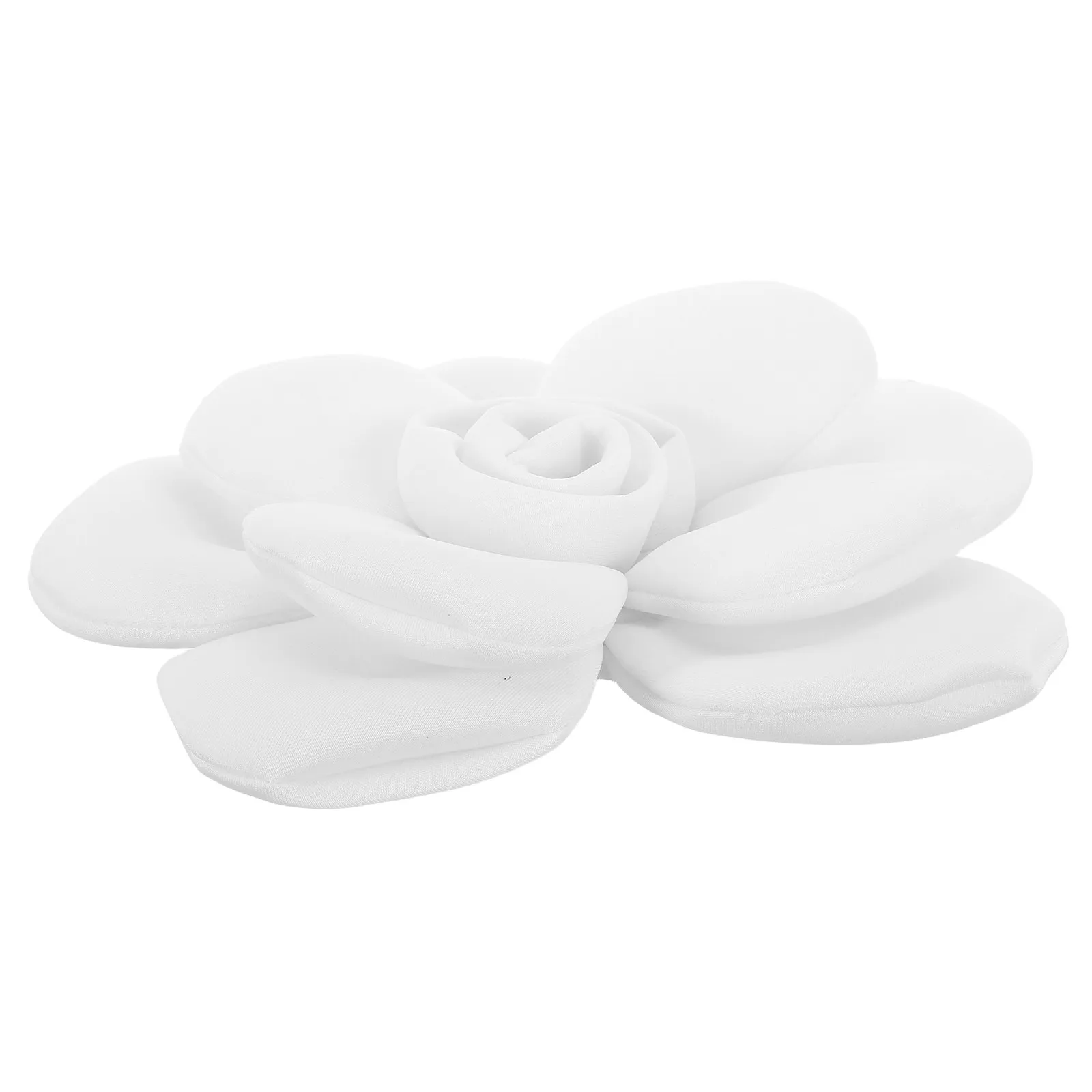 Large Camellia Flower Applique Fabric Floral Patch for Wedding Dress Gown Headband Clothing Decoration Trim