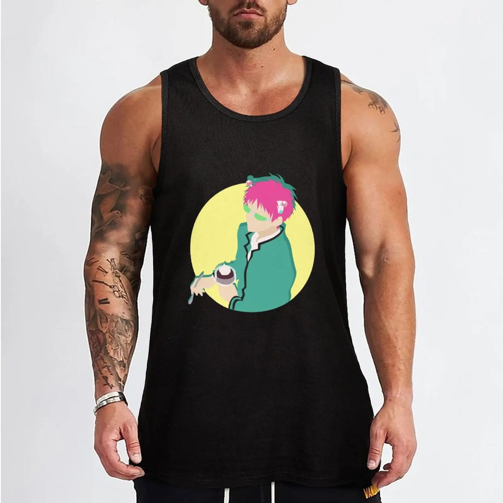 Saiki K Tank Top Top gym Men's t-shirts man sexy?costume