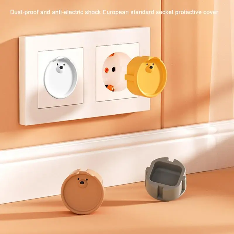 1pc EU Baby Safety Socket Covers silicone Electrical Outlet Protectors Childproof Plug Protector for Kid Toddler Protection