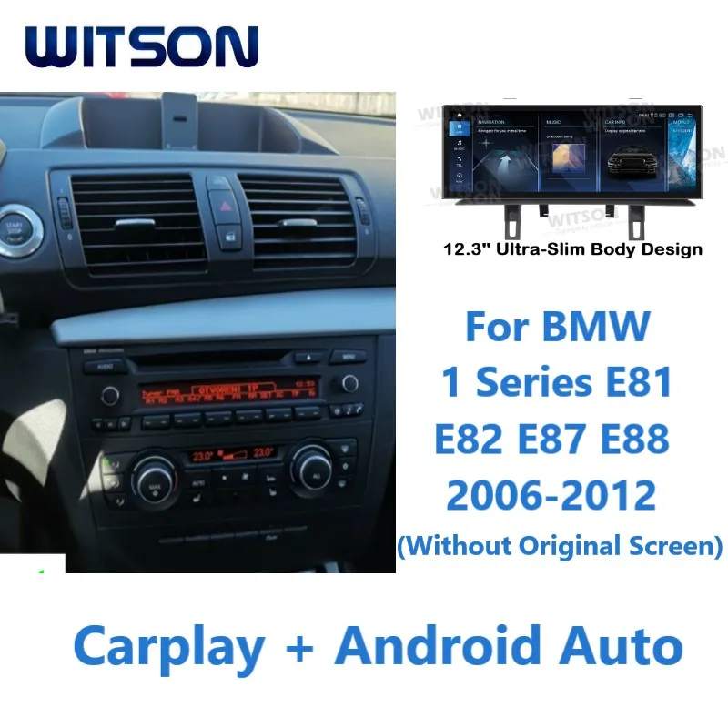 WITSON Android 13 AUTO Stereo for BMW 1 Series E81 E82 E87 E88 2006-2012 Without Screen Carplay Wifi GPS Car Radio Multimedia