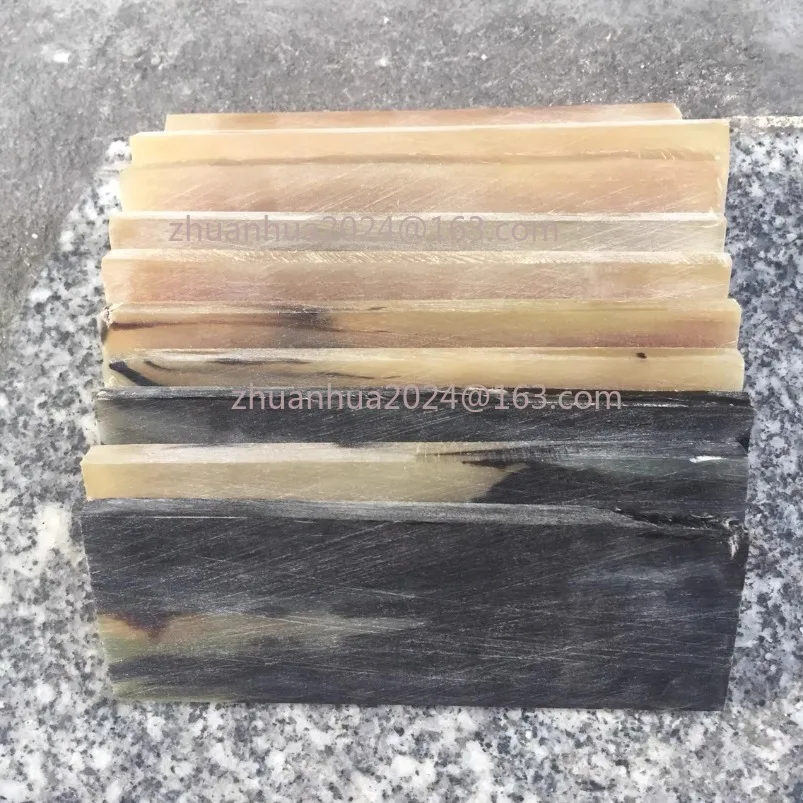 2pcs Natural Flower Sheep Horn Sheet Knife Blanks Plate Scales Handle Material DIY