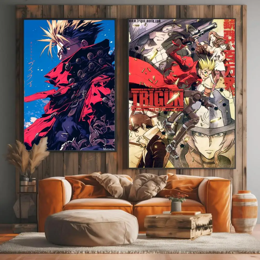 anime T-Trigun-N Painting Calligraphy Artwork for Living Room Bedroom Office Home Decor