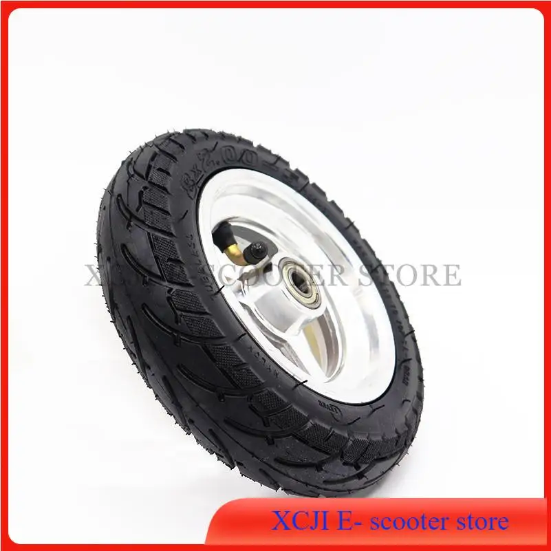 

8x2.00-5 Pneumatic Wheel Modified 8*2.00-5 Vacuum Tire and Alloy Hub with 10mm Bearing for KUGOO S1 S3 Electric Scooter