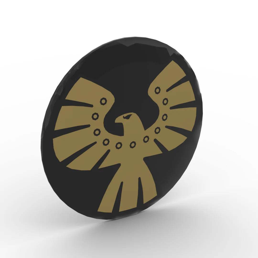 Blocco di piccole particelle MOC 75902pr0015 pb03 13908 figurine parti di giocattoli con scudo aquila portatile