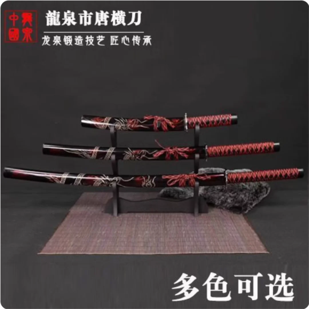 مجموعات عالية الجودة من 3 قطع خشبية يابانية من Bushido Iaido Katana شفرة خشبية لممارسة التمارين البدنية دعائم تنكرية غير حادة