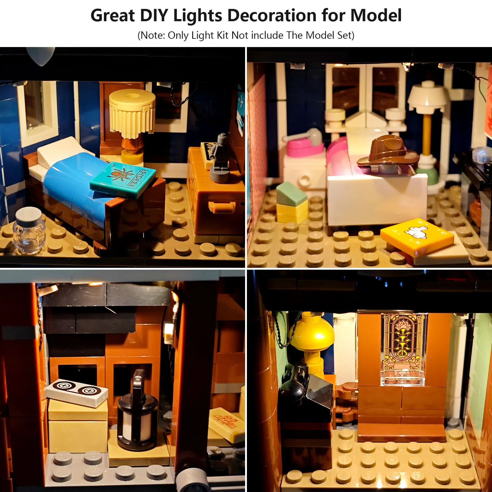 BRIXSPARK LED Light Kit for 11370, DIY Light Set For Stranger Things The Creel House MOC Building Blocks, Bricks Not Included