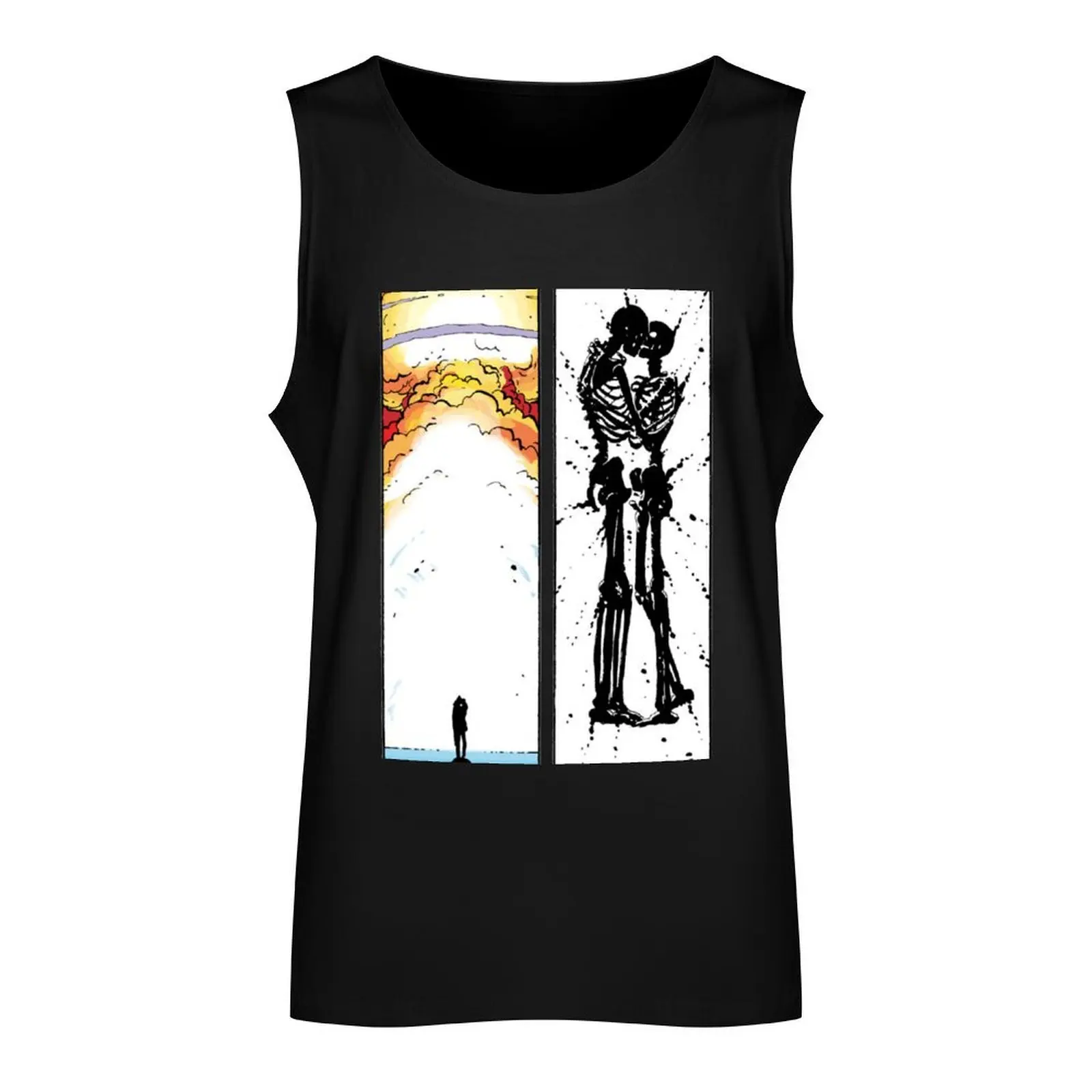 atomic, kiss, skeleton, atomic explosion, watchmen, comic, nite owl, silk spectre, dr manhattan, dream, alan moore, dav Tank Top