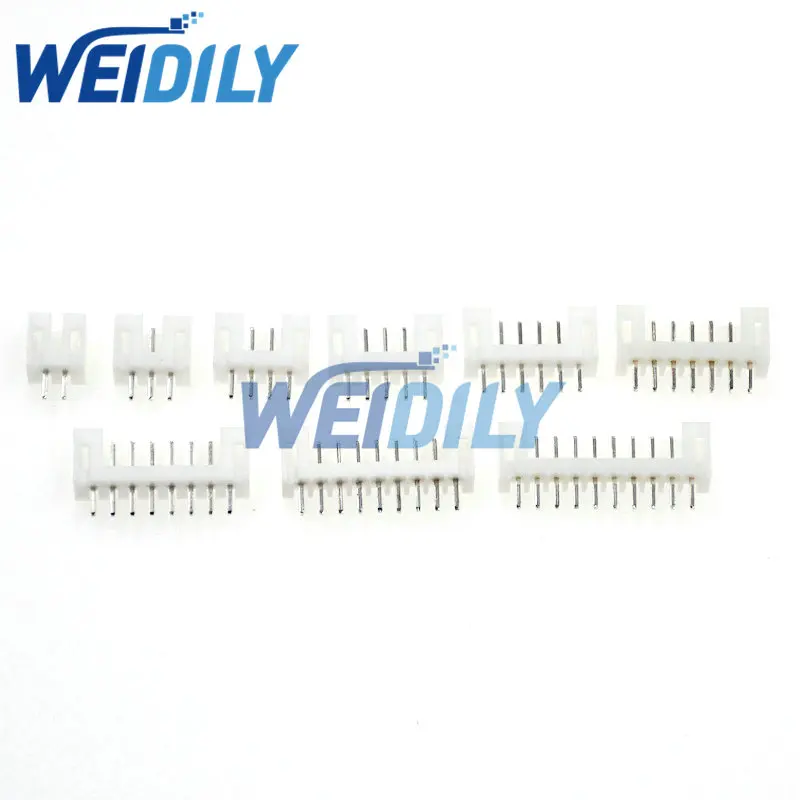 50PCS PH2.0 Connector 2.0mm Pitch Straight/Right Angle Pin Female Housing Shell Plug 2P 3P 4P 5P 6P7P8P9P 10P Terminal For PCB