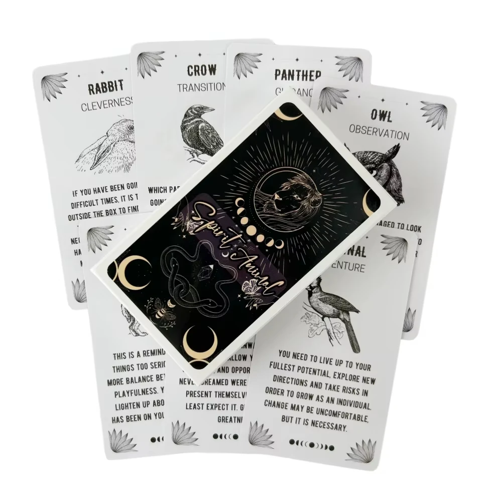 10.3*6cm Spirit Animal Oracle Cards - 54 Cards with Meanings On Them for Beginners Oracle Great Gift fo