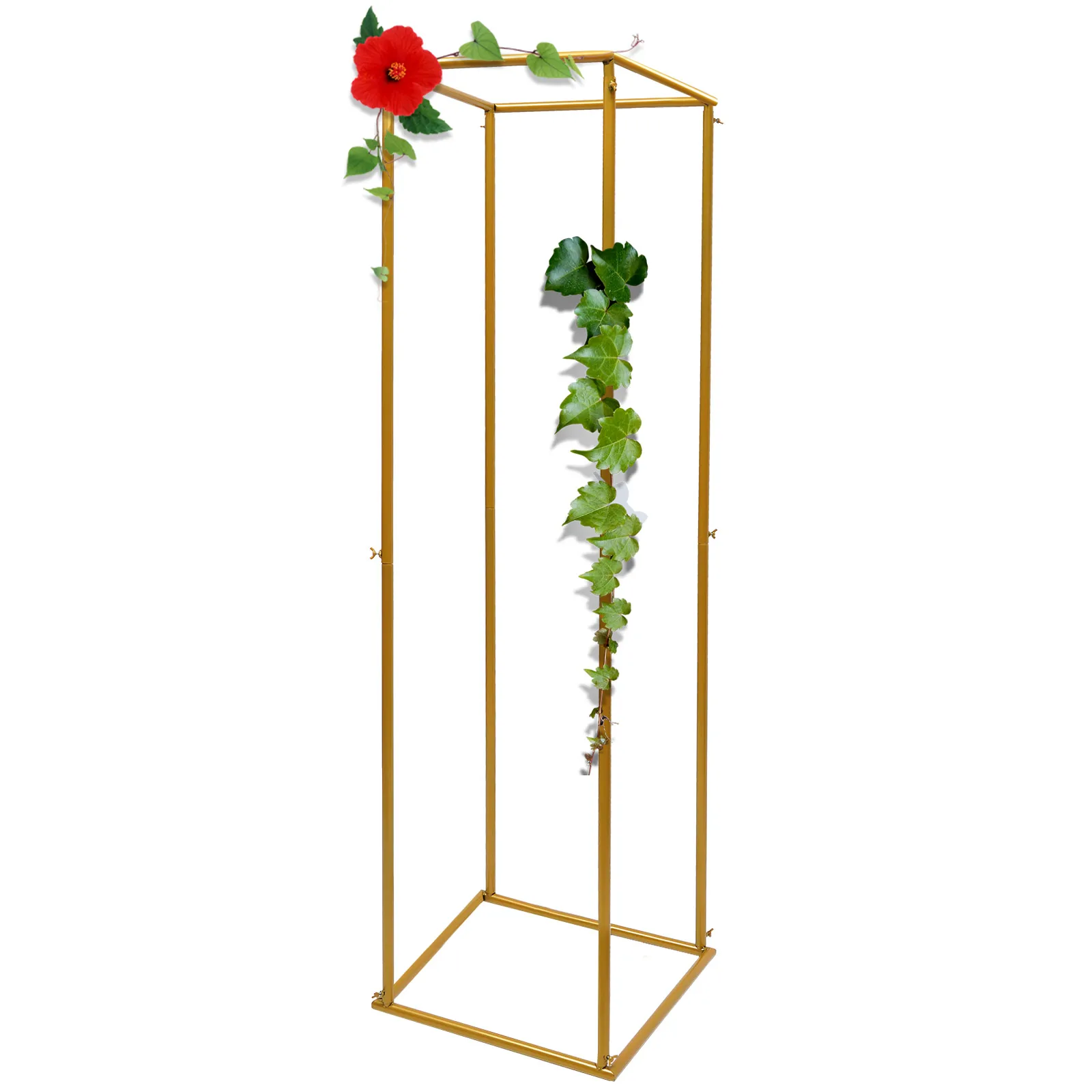 Imagem -05 - Suporte de Flor de Metal Dourado Fundo de Casamento Arranjo de Flores Prateleira de Plantas Decoração de Jantar 180cm