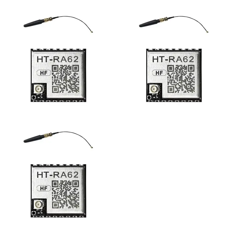 T69C! 3X HT-RA62 Lora Series Module 868-915Mhz SX1262 Low Power Consumption Spread Spectrum Communication with Antenna