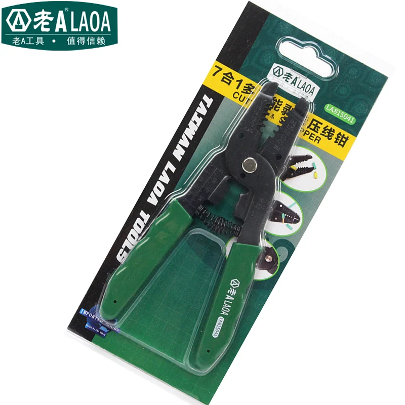 LAOA Multi-funzione 7 in 1 Wire Stripper ad alta resistenza SPHC Materiale Pinze di Piegatura di Marca Electric tool