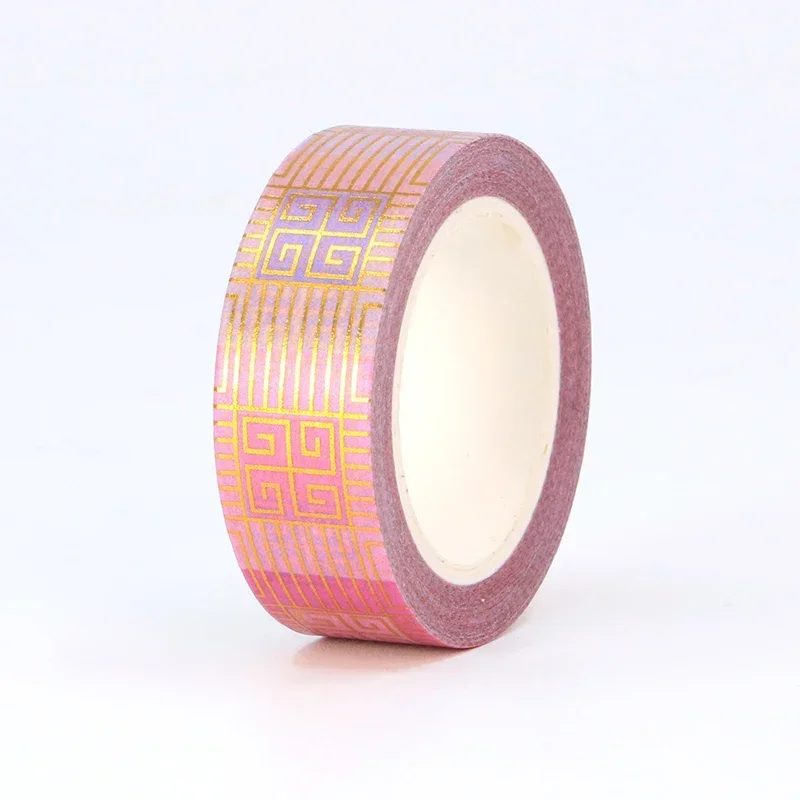 Nieuw 1X10M Decor Goudfolie Roze Rotatie Cloud Cinta Washi Tape Diy Scrapbooking Journaling Masking Tape Kawaii Papelaria