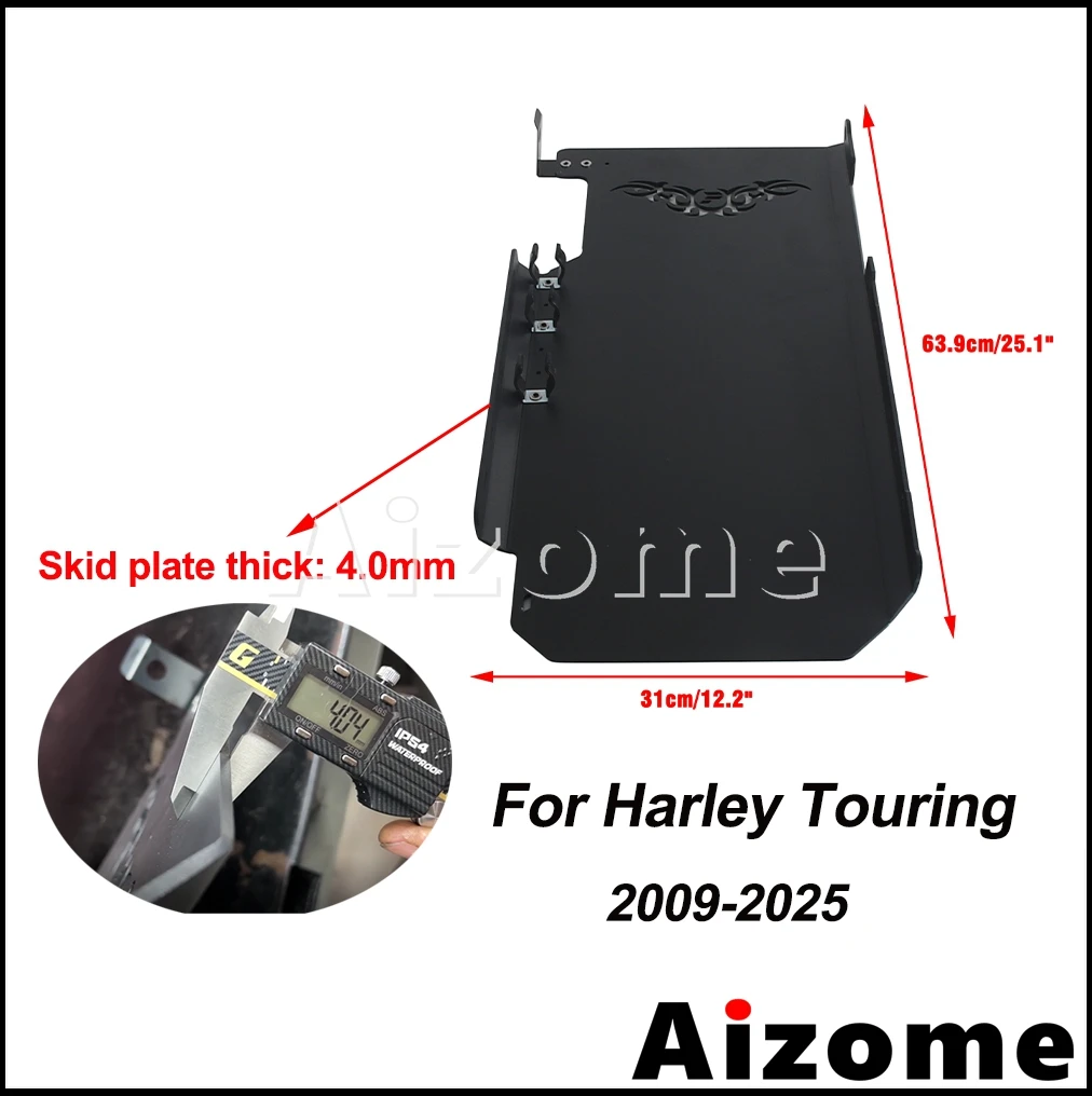 For Harley Road King Street Road Electra Glide CVO/SE 09-25 Motorcycle Engine Chassis Protector Skid Plate Belly Pan Guard Cover