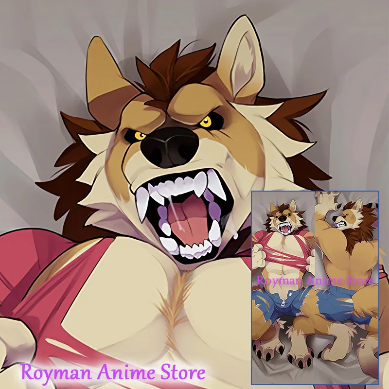 Dakimakura Anime David (bad dragon) Furry Double Sided Print Life-size Body Pillow Cover