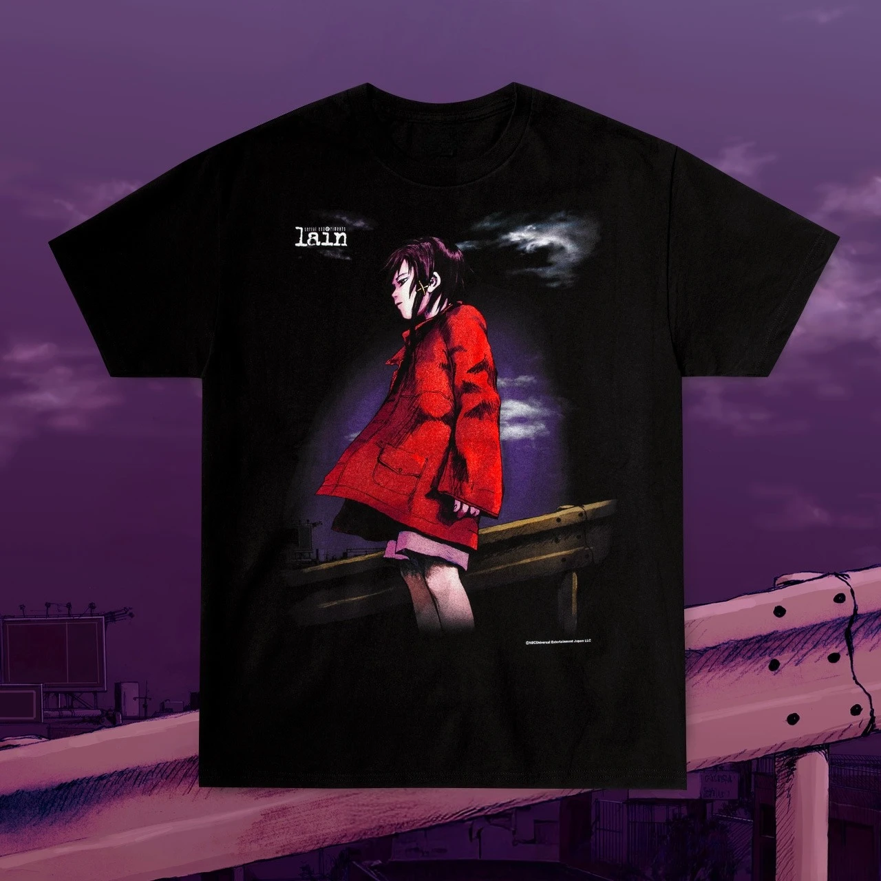 Anime Serial Experiment Lain Graphic Print Cotton T-shirt Japanese Manga Street Trend Clothing Men Women Harajuku Y2K Streetwear