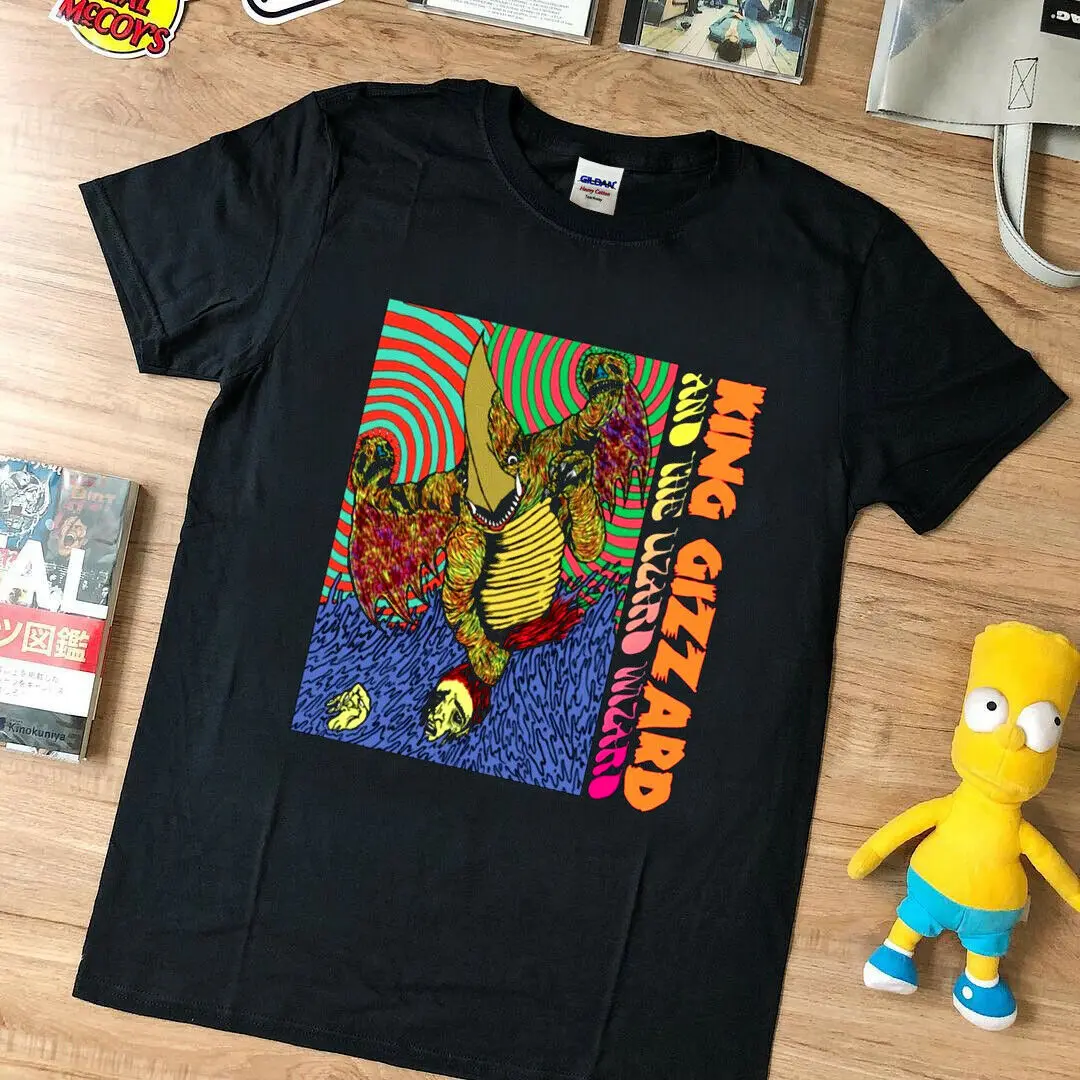 NEW rare- T shirt -King Gizzard And The Lizard Wizard - Willoughby's Beach Short Sleeve  Cotton Man Tee Tops