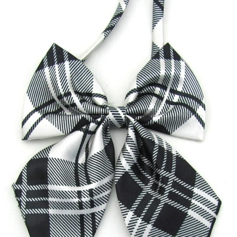 Adjustable Bowtie Fashion Wedding Party Bowtie Multicolor Stripe Neck Bows Tie for Casual Outfits