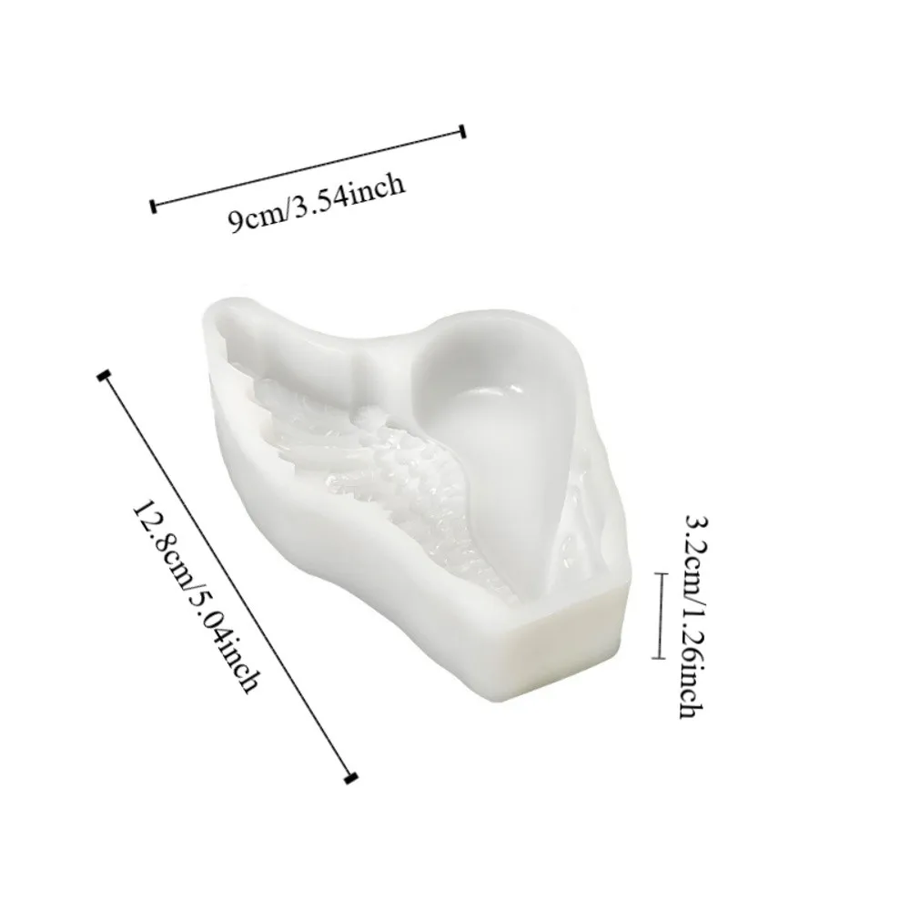 عملي ثلاثية الأبعاد الحب الجناح قالب شمع قابلة لإعادة الاستخدام سيليكون عيد الحب قالب صابون يدوي الصنع لتقوم بها بنفسك قالب الجبس غير عصا الاسمنت #6