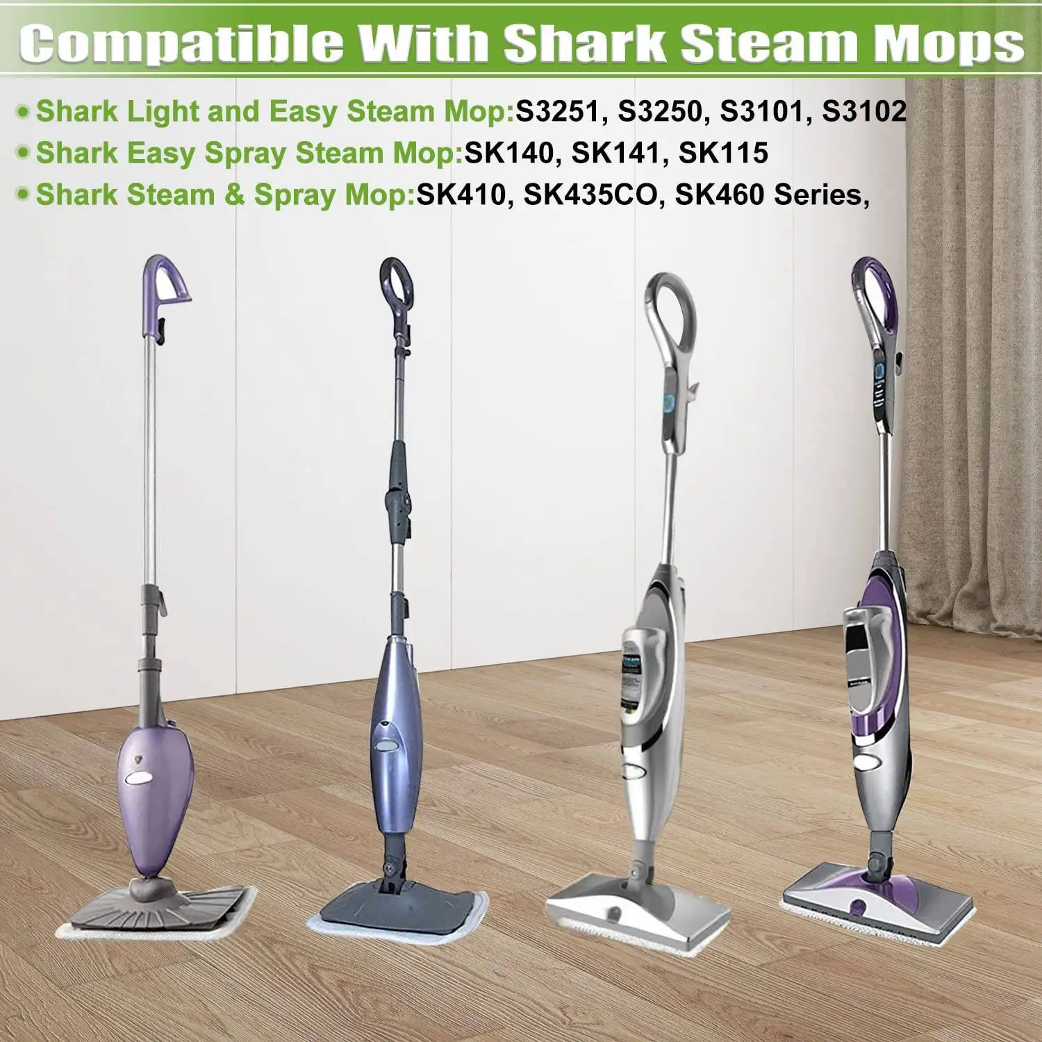 4 Pack Steam Mop Pads สําหรับ Shark S3101 S3202 S3250 ทําความสะอาดได้ Pad Steamer Pad สําหรับ Hard ชั้น