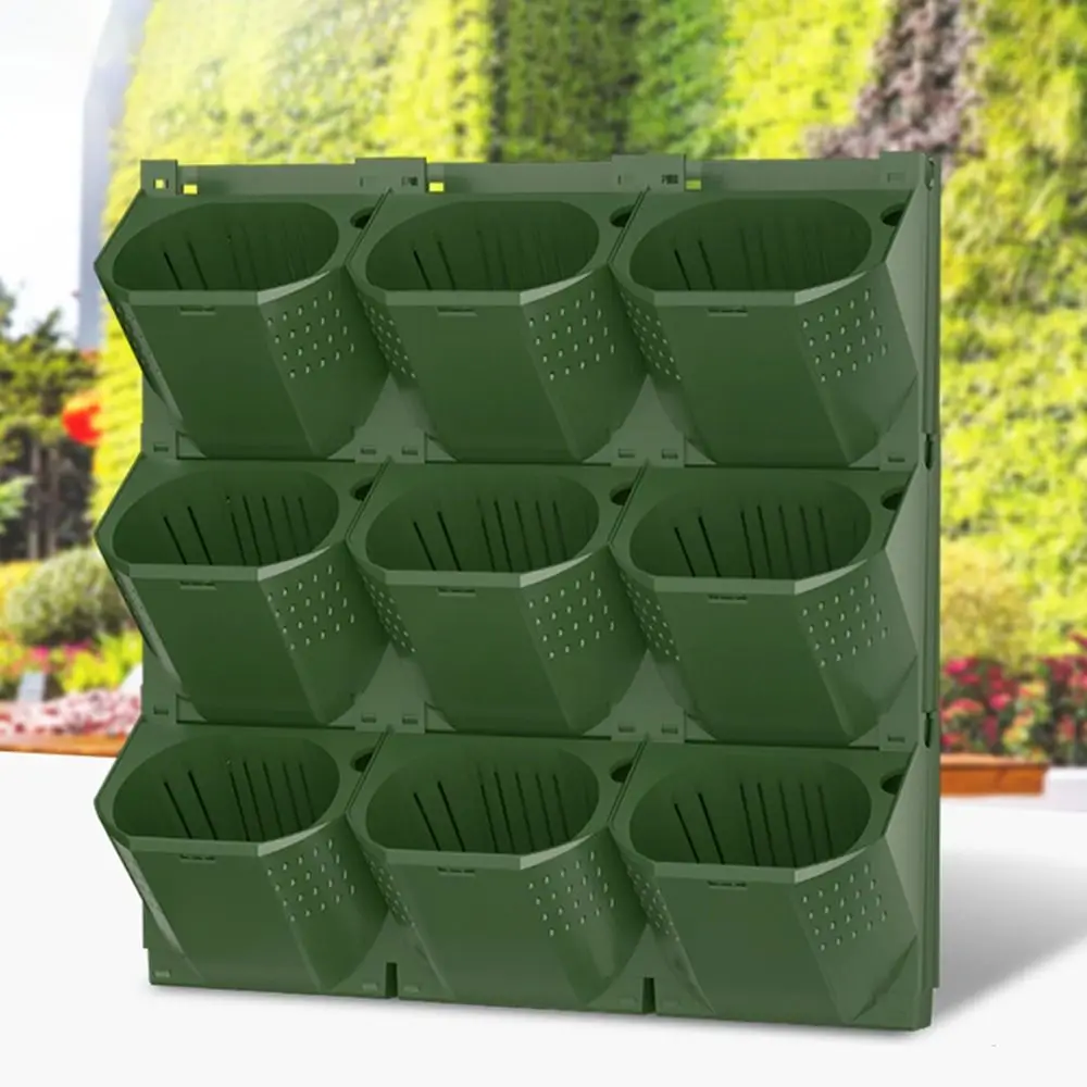 

3 in 1 Plant Wall Flowerpot Hanging Plastic Vertical Wall Planter Multi-layer Combination Water and Soil Separation