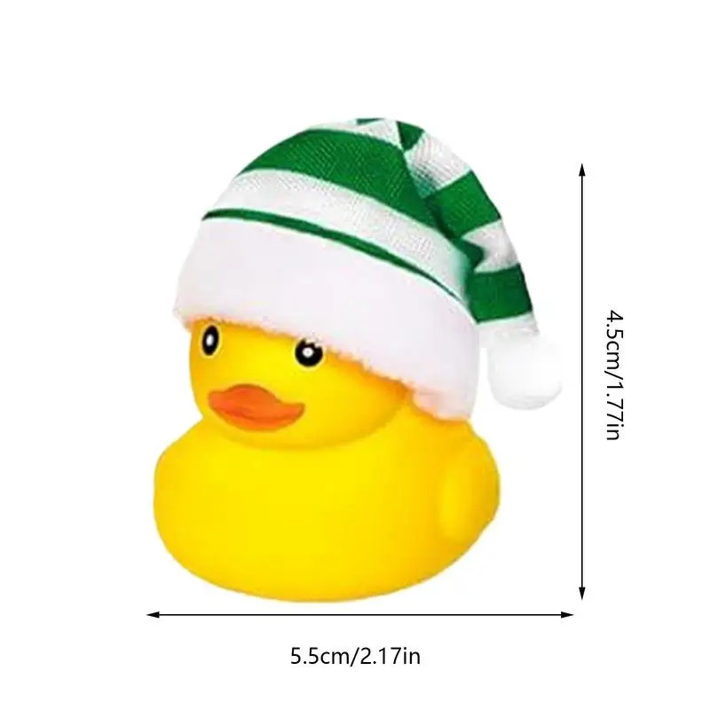 Weihnachten Quietschende Ente Pool Spielzeug Mit Santa Hut 5,5 cm Tragbare Bad Parteien Spielzeug Lustige Badewanne Schwimmende Quietschende Duckies für