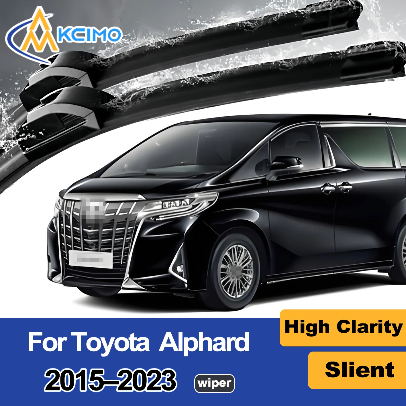 

KCIMO 2PCS New Wiper Blades for Toyota Alphard AH30 2015-2023 Toyota Vellfire Toyota Crown Vellfire (China, 2021-2023) Lexus LM