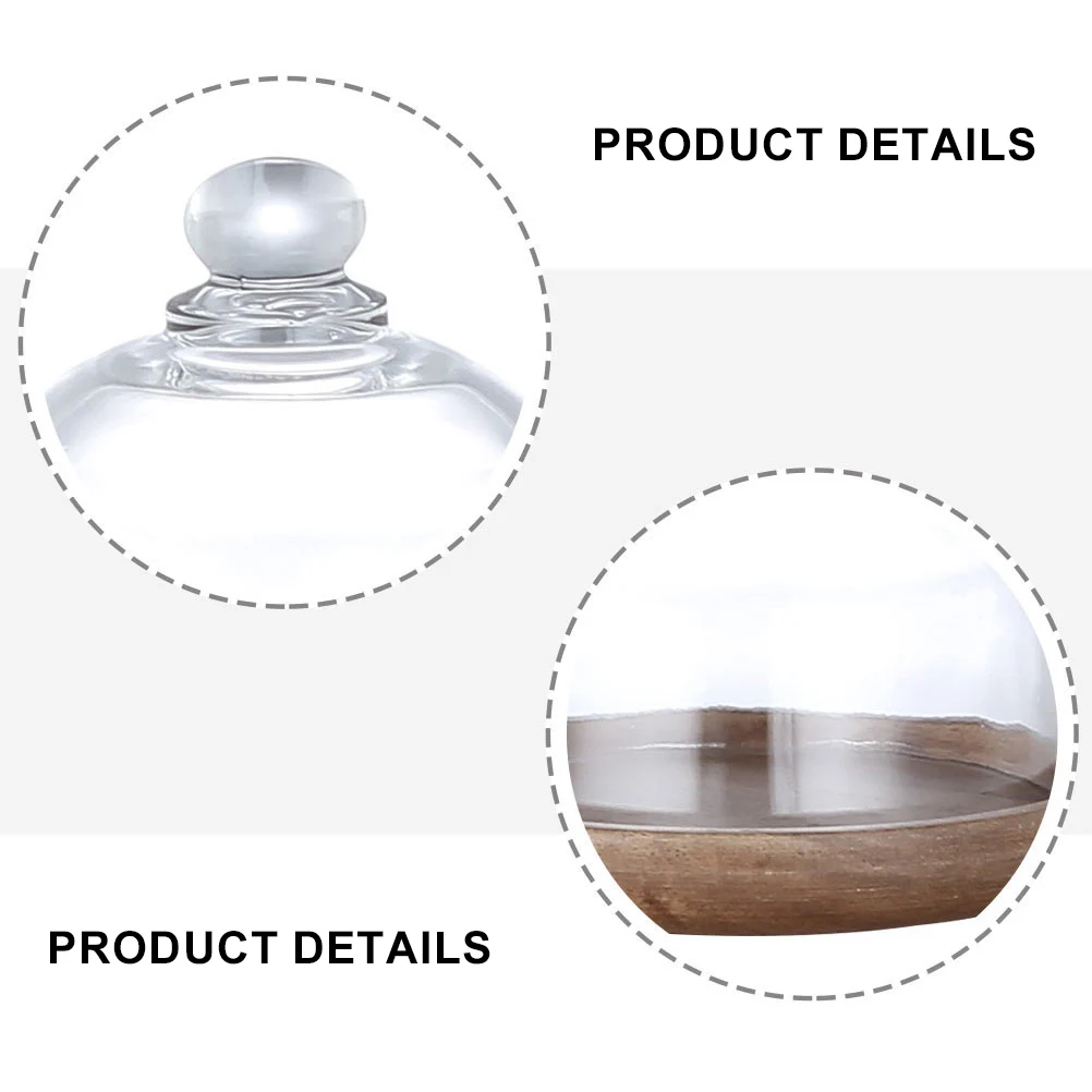 

3Sets Dessert Display Tray Premium Glass Wood Cake Plate Snack Bread Tray Party Wedding Tableware Dessert Plate