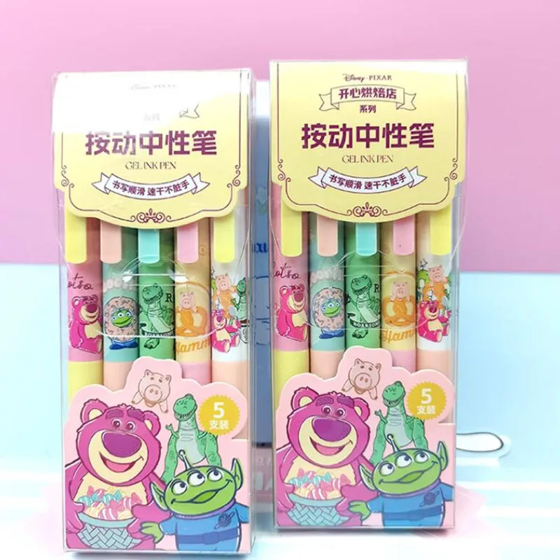 

20 pcs/lot Disney Kawaii Press Gel Pen Set Cute 0.5mm Black Ink Signature Pens Promotional Gift Office School Supplies