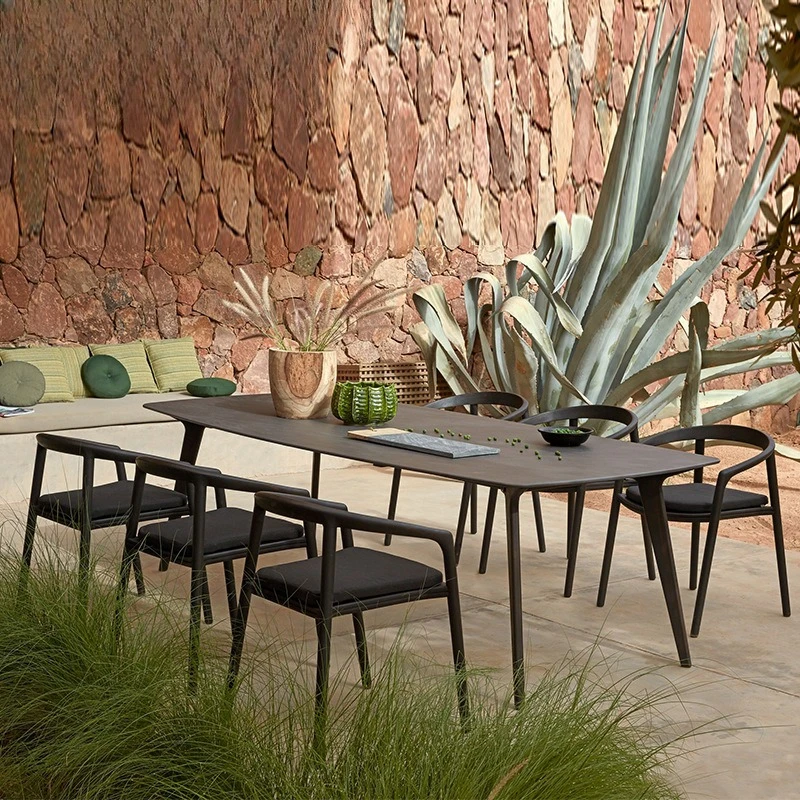 

Rattan chair outdoor table and chair set combination wholesale open-air courtyard garden B & B villa hotel terrace leisure furni