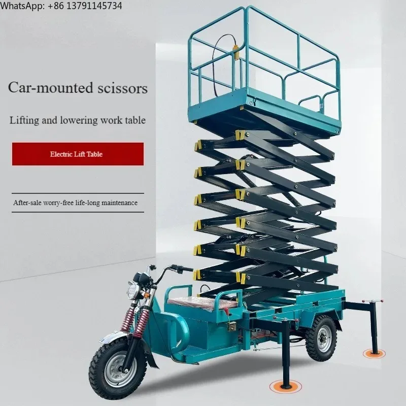 Electric Hydraulic Mounted Scissor Lift 4-12 Meters Platform for Utility Truck Maintenance Work Vehicle Lifting Equipment