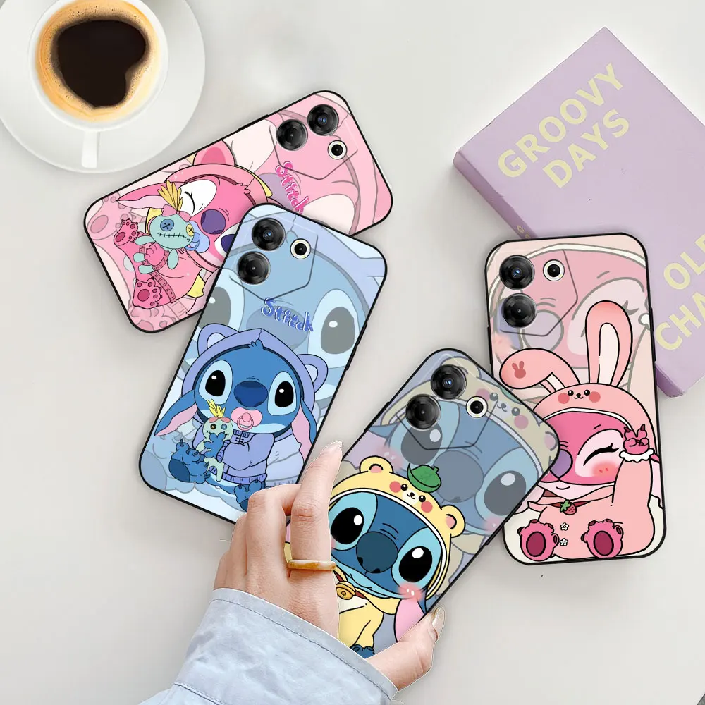 Disney Lilo Stitch Angel Cute Phone Case For Infinix TECNO POP SPARK SMART 5 6 7 8 CAMON 15 16 17 20 20C Pro 5G Case