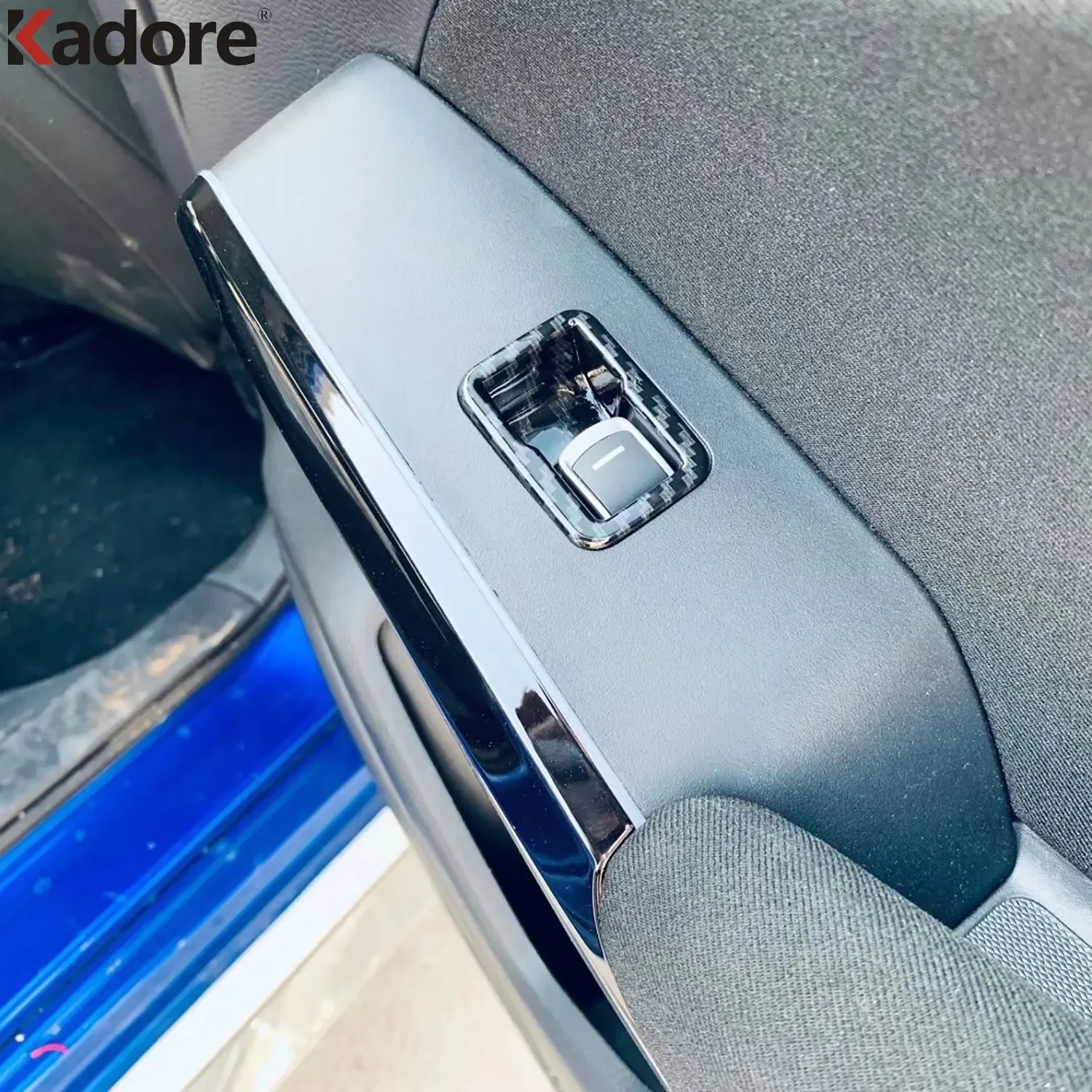 For Honda Civic Integra Sedan 2022 2023 2024 Car Interior Door Armrest Panel Trim Window Lift Switch Button Covers Matte