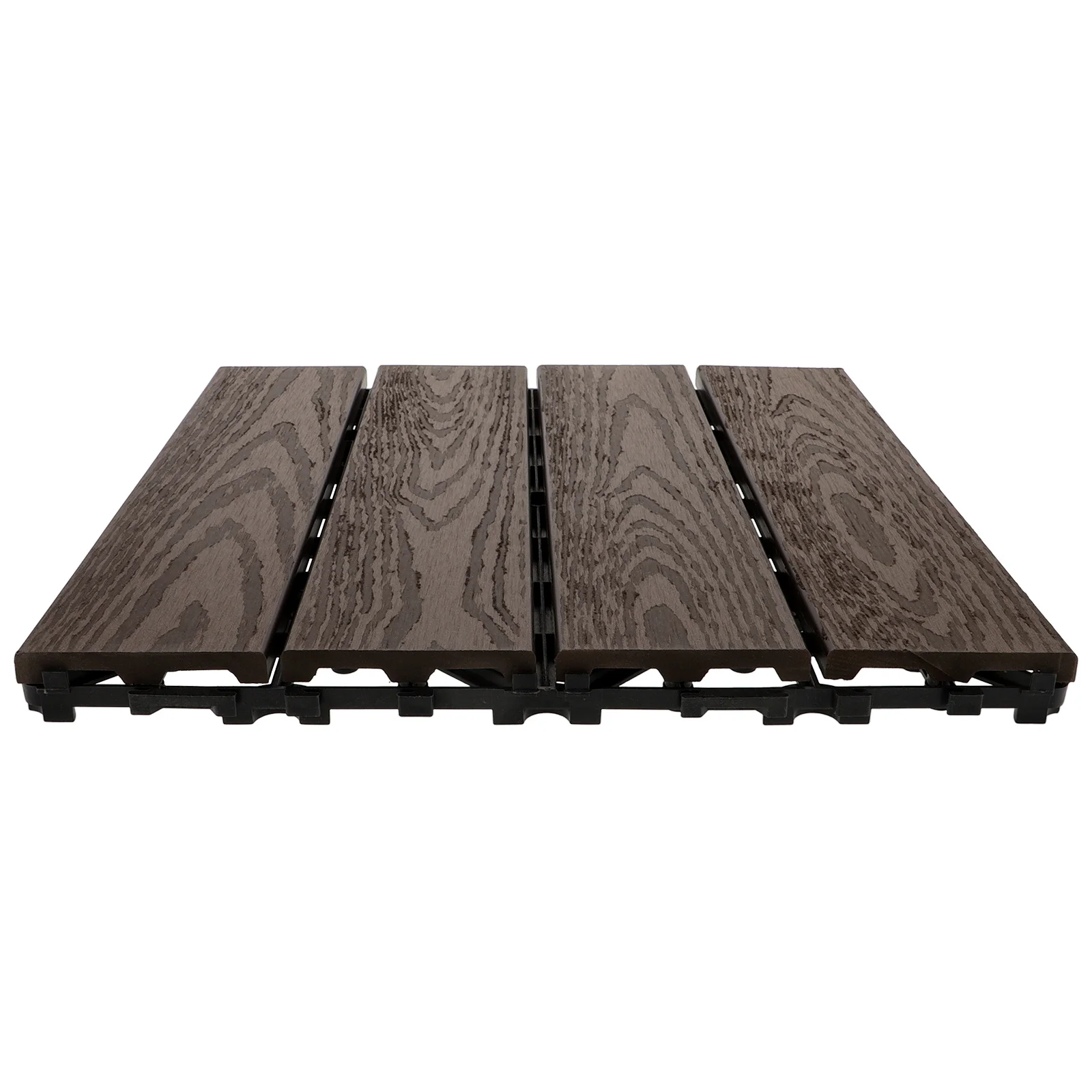 

Interlocking Deck Tiles Plastic Floor Mats Imitation Wood Flooring Outdoor Garden Balcony Bath Anti Slip Pad Durable Self