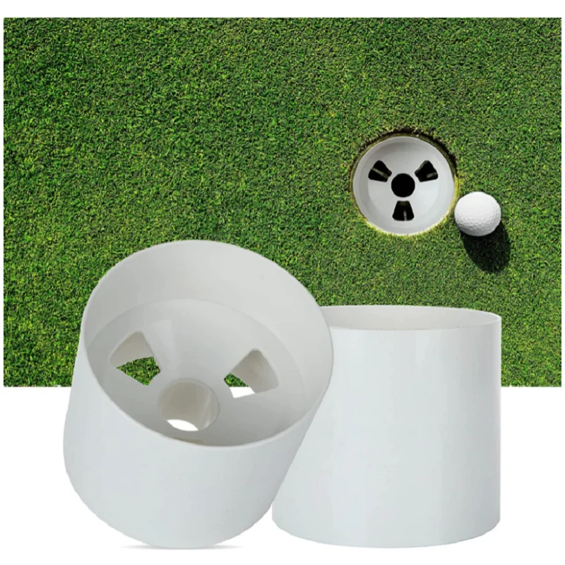 6PCS Golf Hole Cup, Golf Putting Cup for Outdoor Backyard Golf Practice, ABS Plastic Golf Cups for Putting Green, 4 Inch Depth,