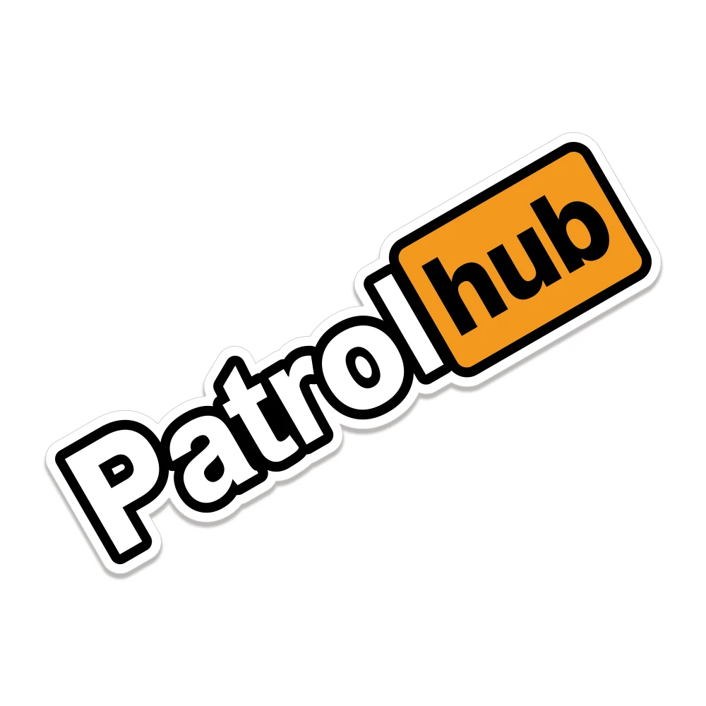 20x5,5 cm Patrol Hub pegatinas divertidas para coche para Nissan Patrol parachoques ventana cuerpo DIY calcomanías de vinilo creativas accesorios de sintonización automática