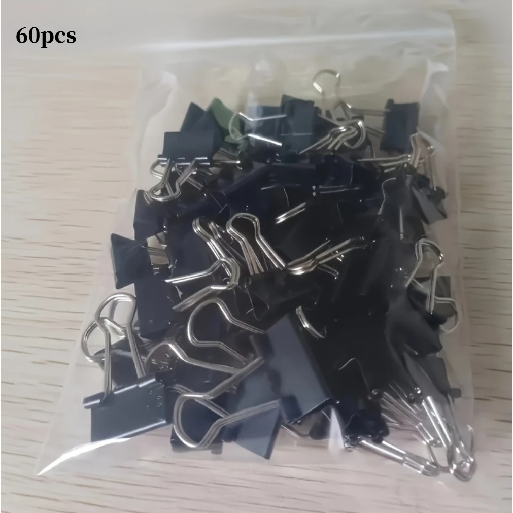 A Pack of 60 Notebook Clips, Made of Sturdy Metal, Is Perfect for Use in Offices, Classrooms, and by Educators.